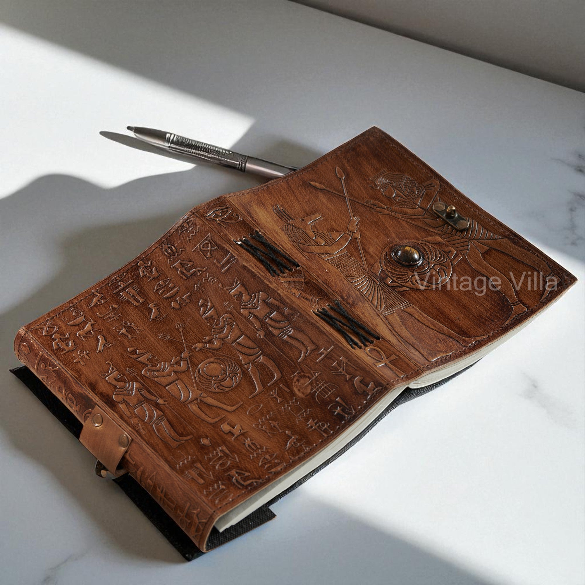 Ancient Egyptian King Pharaoh Leather Journal