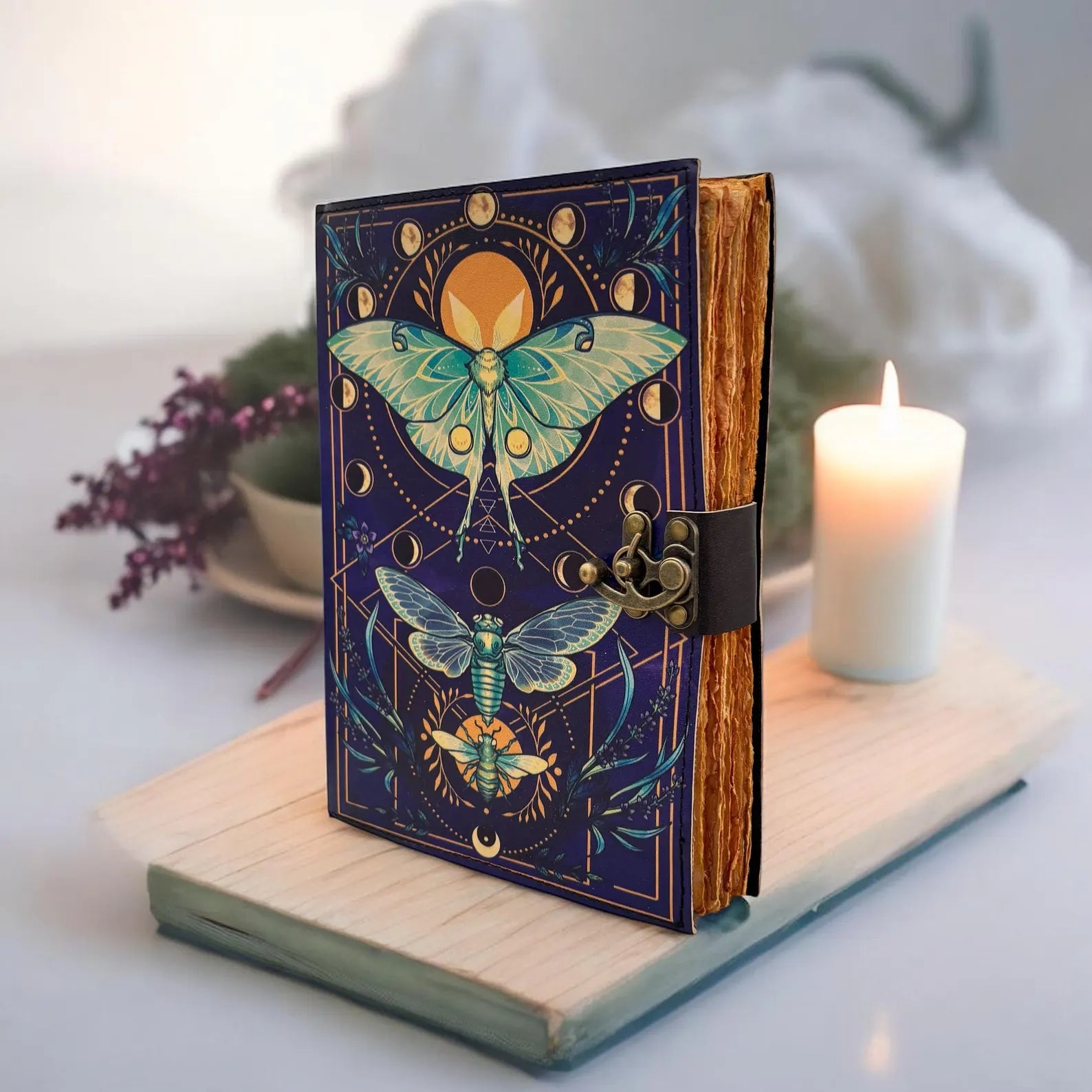 Handmade Leather Butterfly Journal