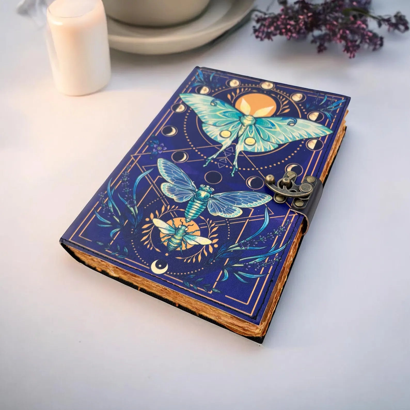 Handmade Leather Butterfly Journal