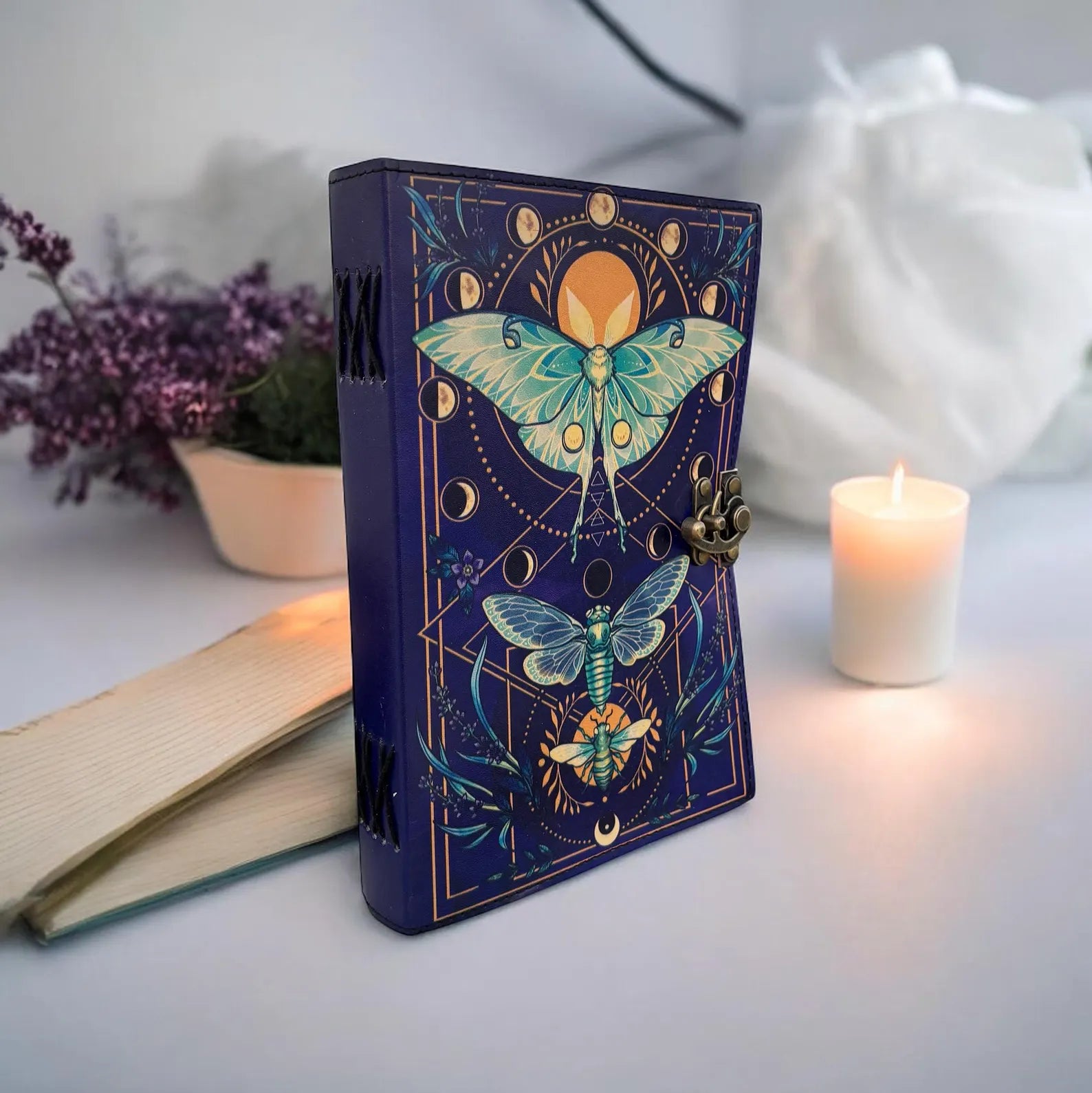 Handmade Leather Butterfly Journal