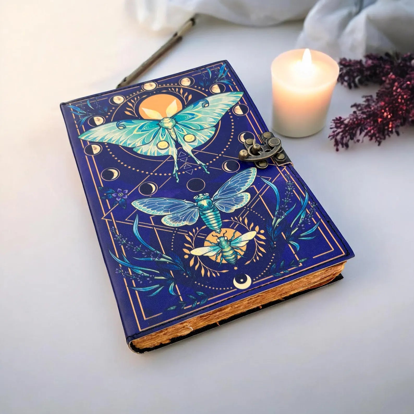 Handmade Leather Butterfly Journal