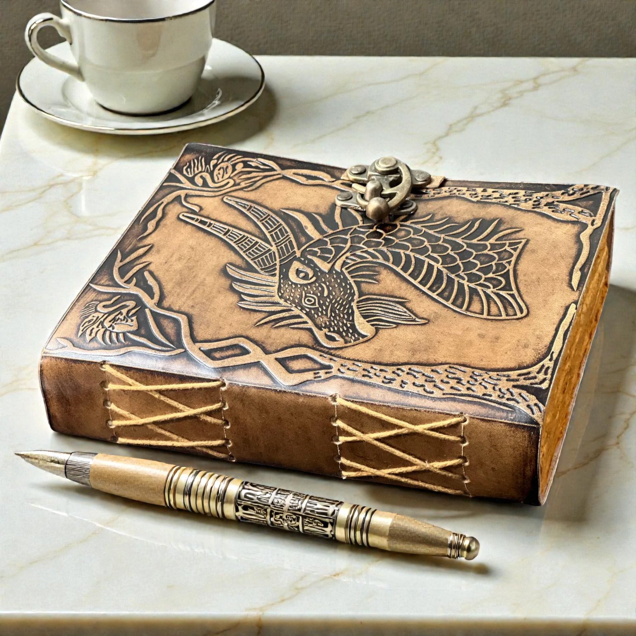 Dragon Leather Deckle Journal