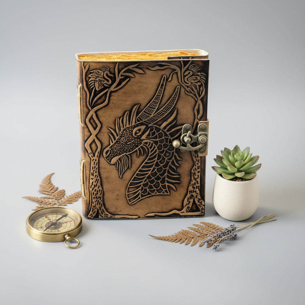 Dragon Leather Deckle Journal