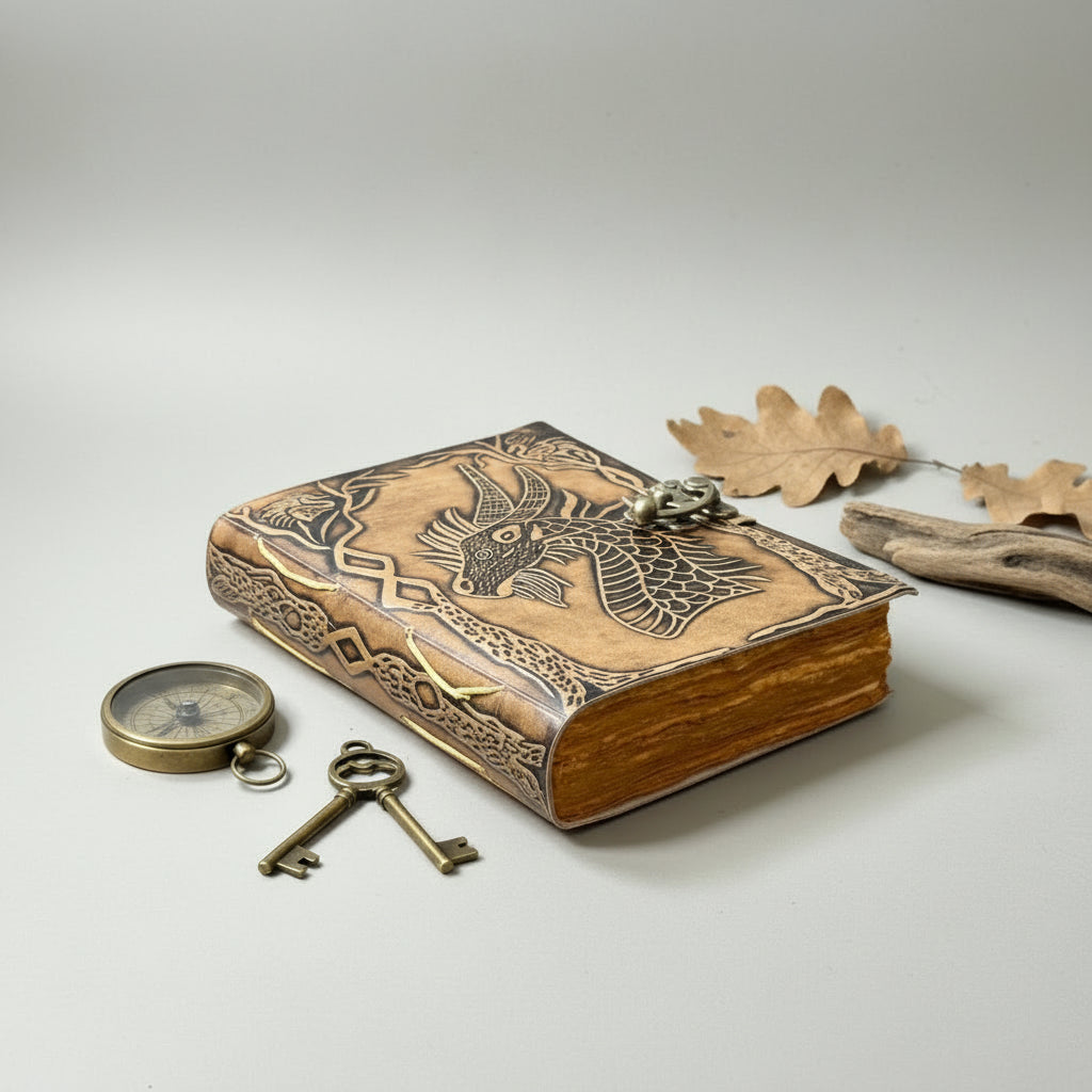Dragon Leather Deckle Journal
