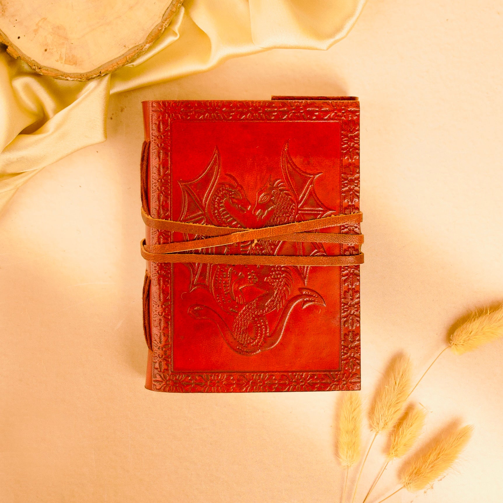 Double Dragon Leather Tie Journal