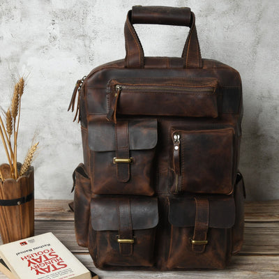 Full Grain Unisex Handmade Leather Backpack