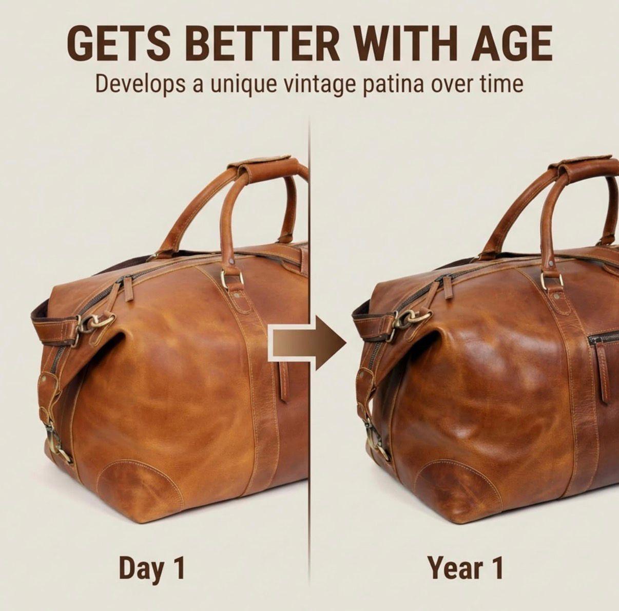 Weekender Travel Tan Duffle Bag