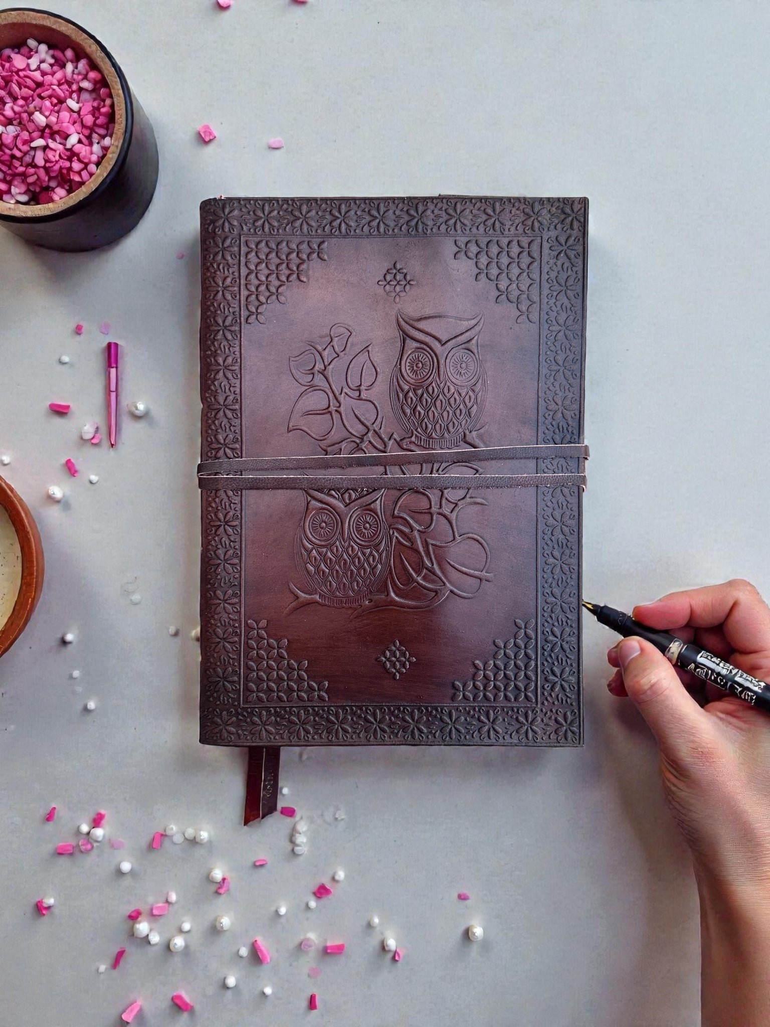 Brown Owl Leather journal