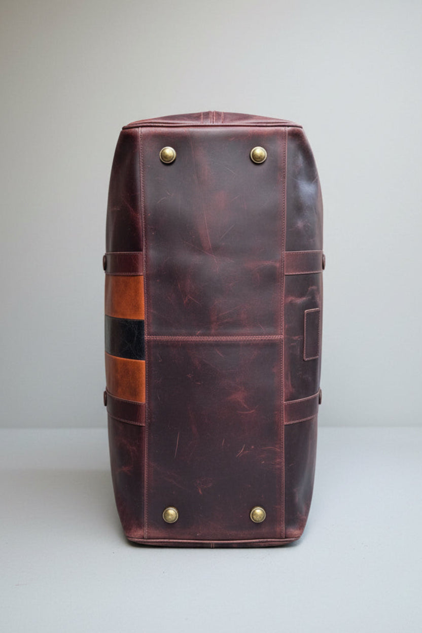 Full Grain Leather Duffle Bag + FREE Leather Pouch