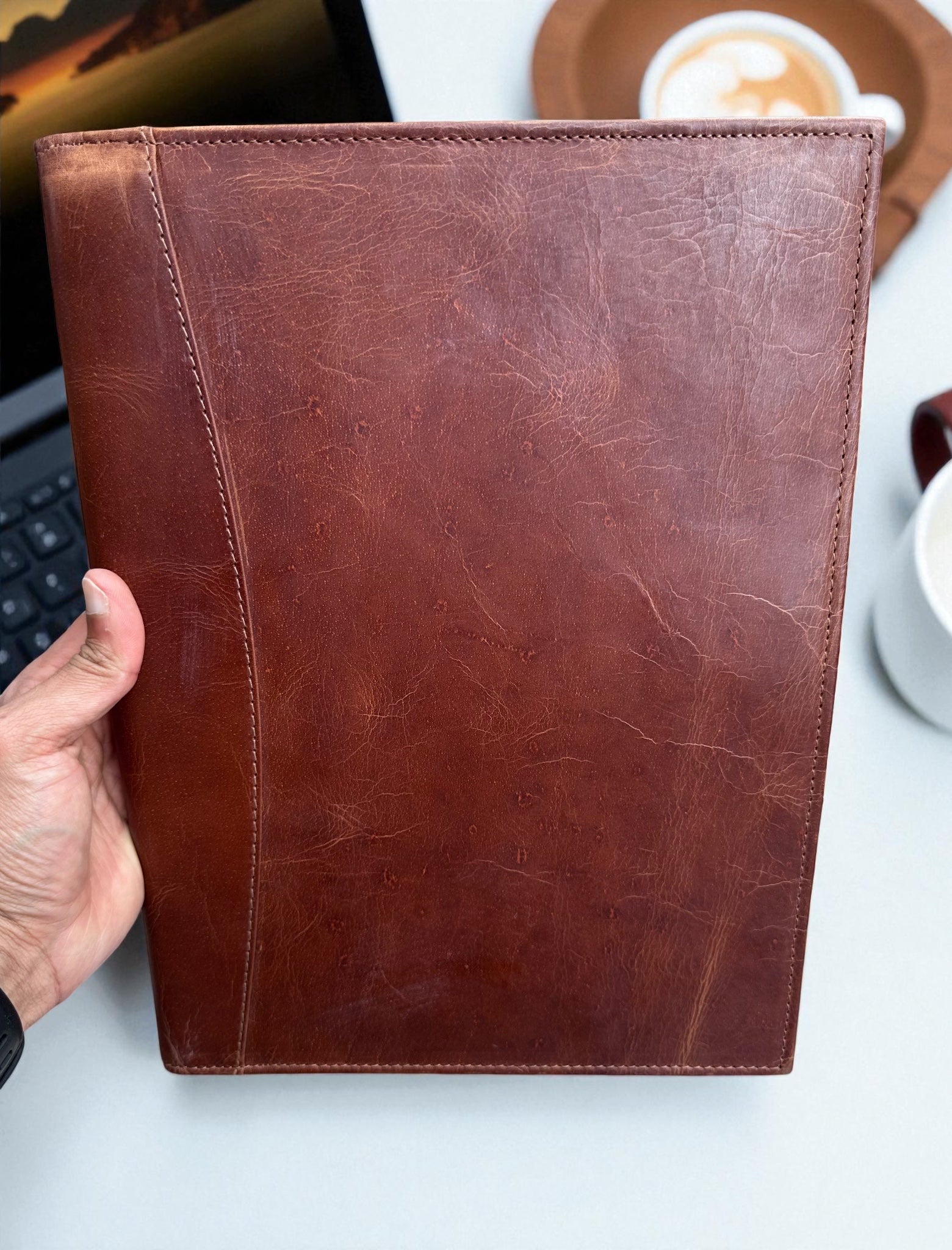 Genuine Leather A4 Folder for Professional Sophistication