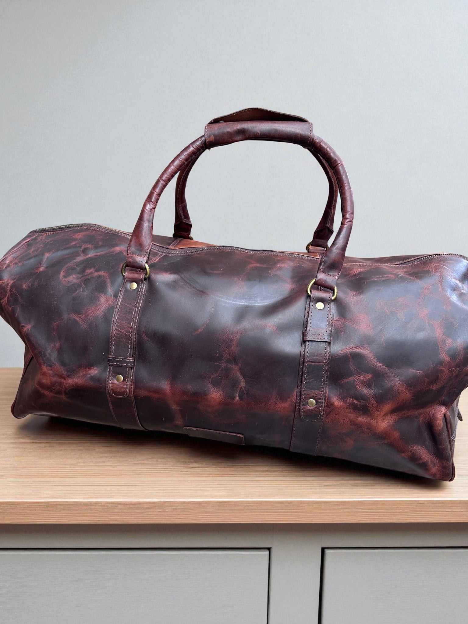 Full Grain Leather Duffle Bag