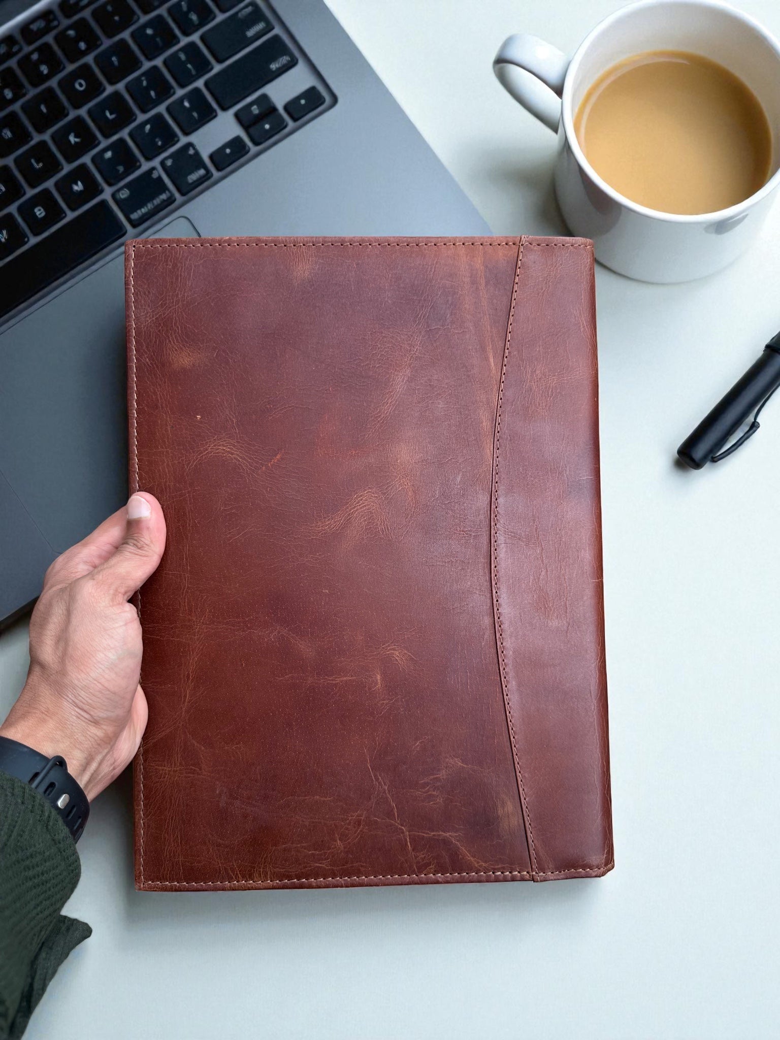 Genuine Leather A4 Folder for Professional Sophistication