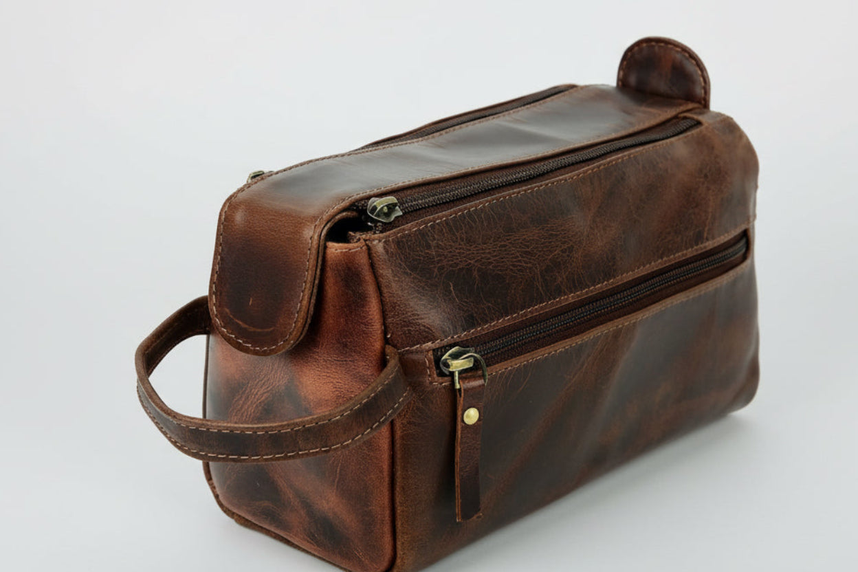 Unisex brown Toiletries Pouch