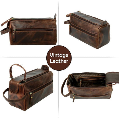 Leather Handmade Toiletries Pouch