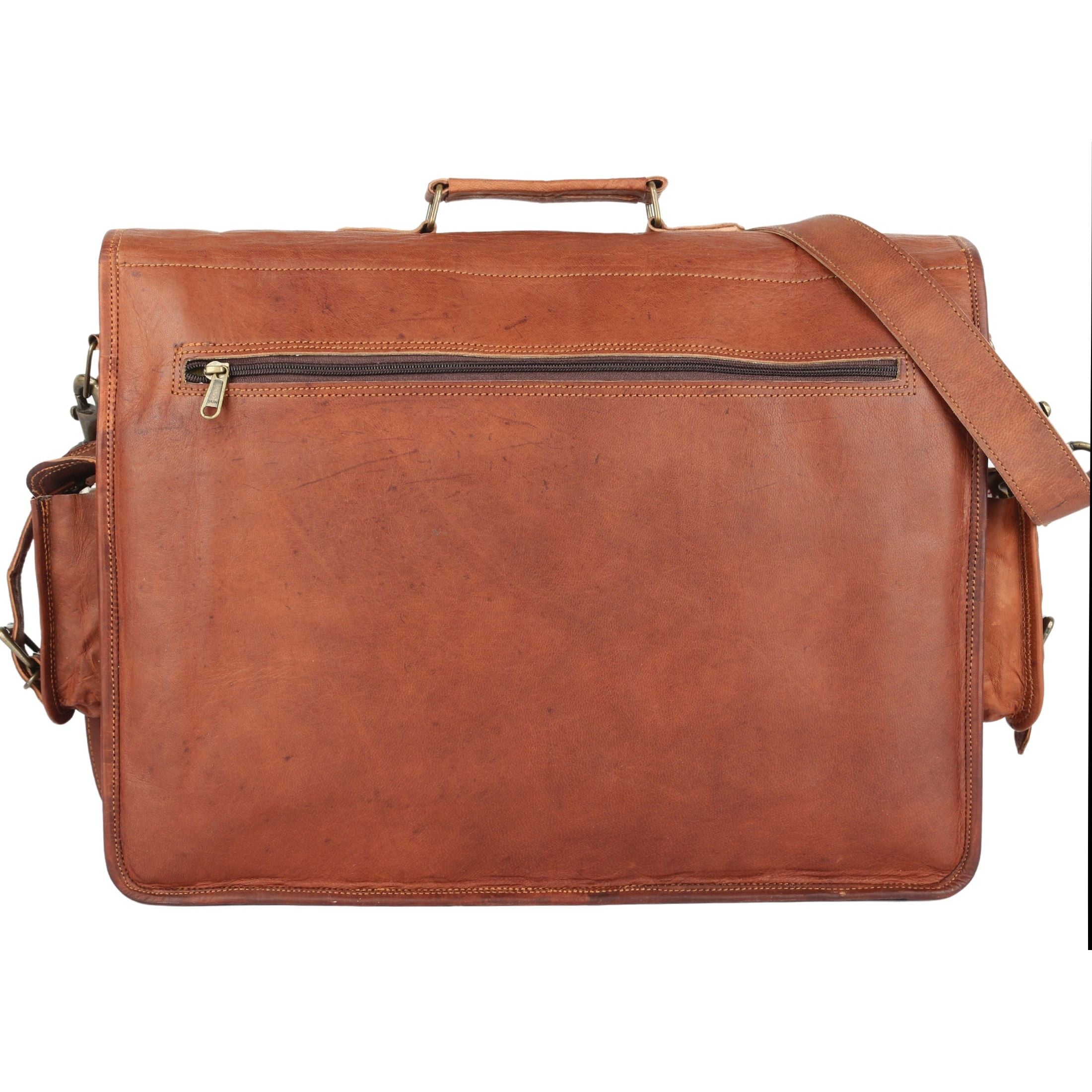 Handmade Leather Satchel Laptop Messenger Bag